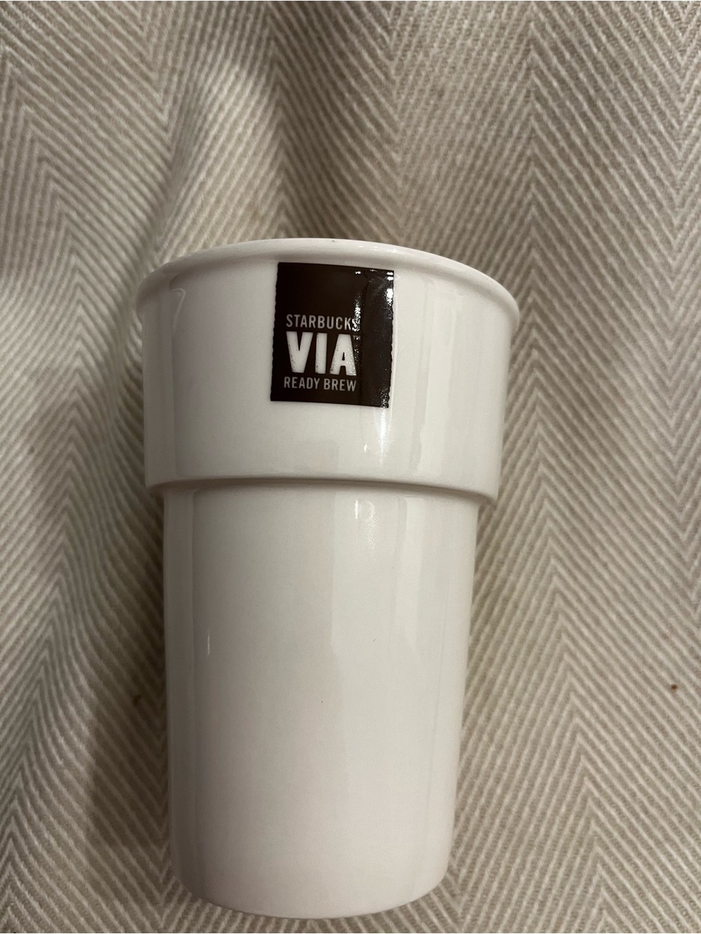Starbucks Ready Brew VIA 8 Oz Mug 2011 Replacement Travel Tumbler Orange/cream